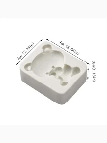 1pc Cute Teddy Bear Handmade Soft Pottery Clay Mold, DIY Gypsum/Aromatherapy/Silicone Mold