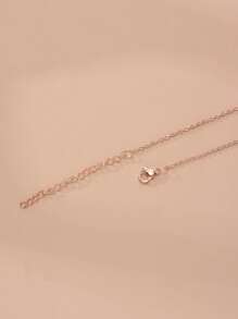 1pc Fashionable Cubic Zirconia Decor Peace Dove Pendant Necklace For Women For Daily Decoration - Rose Gold - View 4