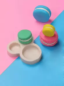 1pc Set Of 3 Macaron Shaped Candle Aroma DIY Mold For Handmade Soap, Resin And Dropping Glue Decoration - Apricot - View 3