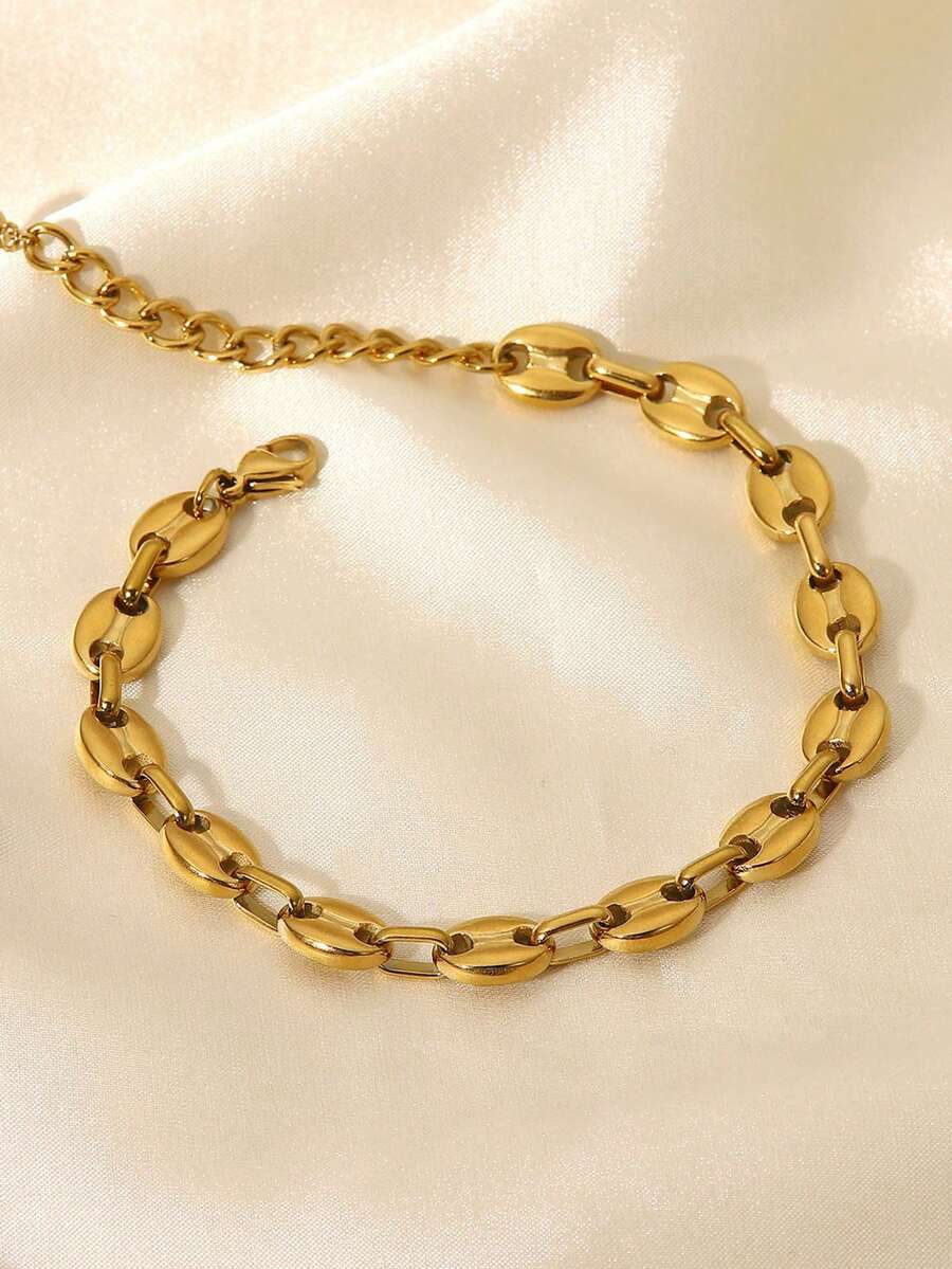 1pc Fashionable Stainless Steel Minimalist Anklet For Women For Daily Decoration