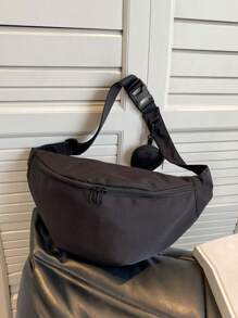 Minimalist Fashionable Women's Chest Bag With Large Capacity, Crossbody Bag And Small Coin Purse , Women Bag With Dime Bag - Black - View 5