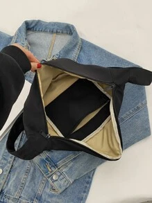 Minimalist Fashionable Women's Chest Bag With Large Capacity, Crossbody Bag And Small Coin Purse , Women Bag With Dime Bag - Black - View 8