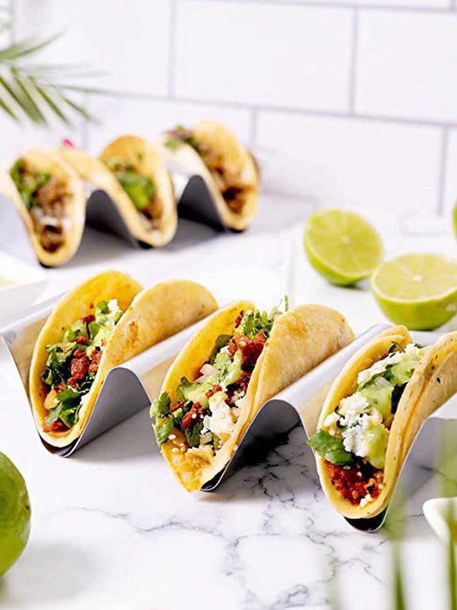 1pc Stainless Steel Cooling Rack, Modernist Wavy Design 	Baking Rack For Kitchen - Silver - View 1