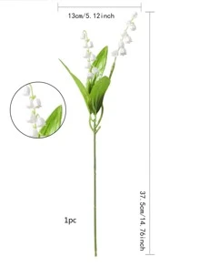 1入/3入/5入組人造白百合，北歐/INS風格家居裝飾和婚禮花束 - 白色 - 查看 4