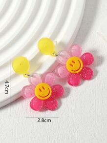 Biểu hiện Chi tiết Bông tai thả hoa - Nhiều màu - Xem 3