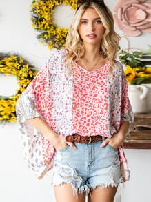 Áo sơ mi nữ In hoa Báo Boho - Nhiều màu - Xem 1