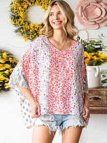Áo sơ mi nữ In hoa Báo Boho - Nhiều màu - Xem 3