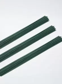 10支裝塑料人造花製作棒 - 綠色 - 查看 1