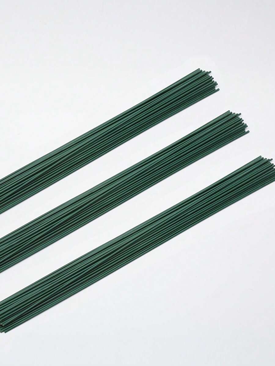 10支裝塑料人造花製作棒 - 綠色 - 查看 1