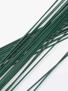 10支裝塑料人造花製作棒 - 綠色 - 查看 3