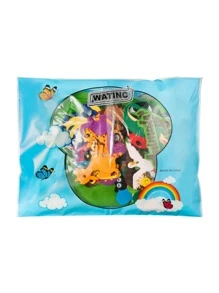 1入組兒童DIY動物法蘭絨毛氈板故事集兒童手工毛氈忙碌板 - 彩色 - 查看 5