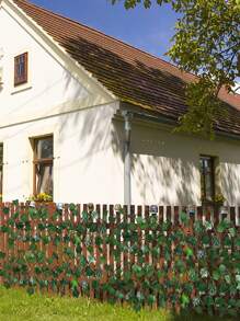 1入組綠色植物保護網狀,現代滌綸樹葉裝飾護欄網適用於花園 - 彩色 - 查看 1
