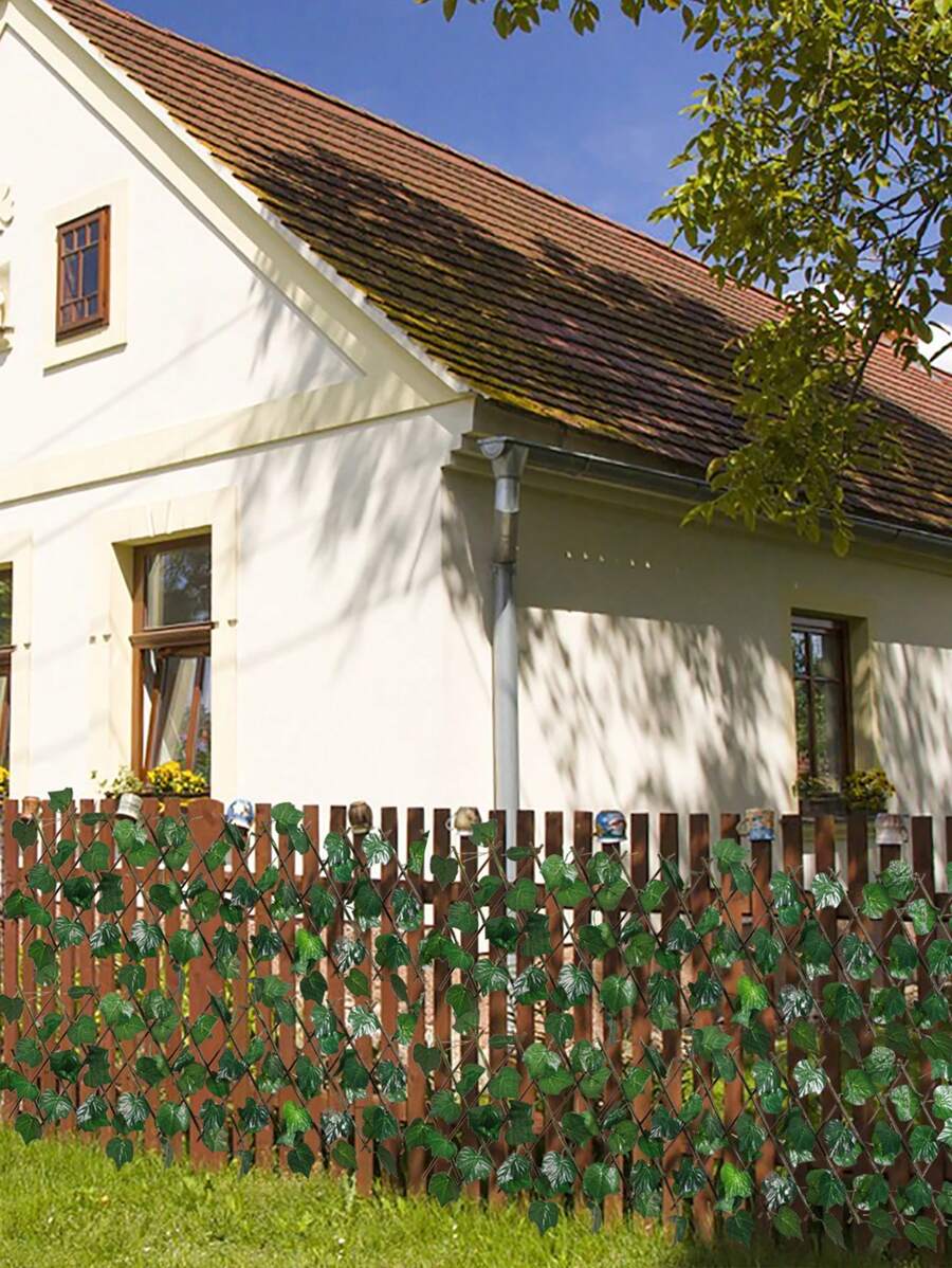 1入組綠色植物保護網狀,現代滌綸樹葉裝飾護欄網適用於花園 - 彩色 - 查看 1