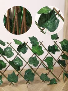 1入組綠色植物保護網狀,現代滌綸樹葉裝飾護欄網適用於花園 - 彩色 - 查看 2