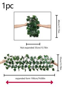 1入組綠色植物保護網狀,現代滌綸樹葉裝飾護欄網適用於花園 - 彩色 - 查看 3