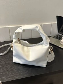 Túi Hobo tối giản Mini Zipper White - trắng - Xem 1