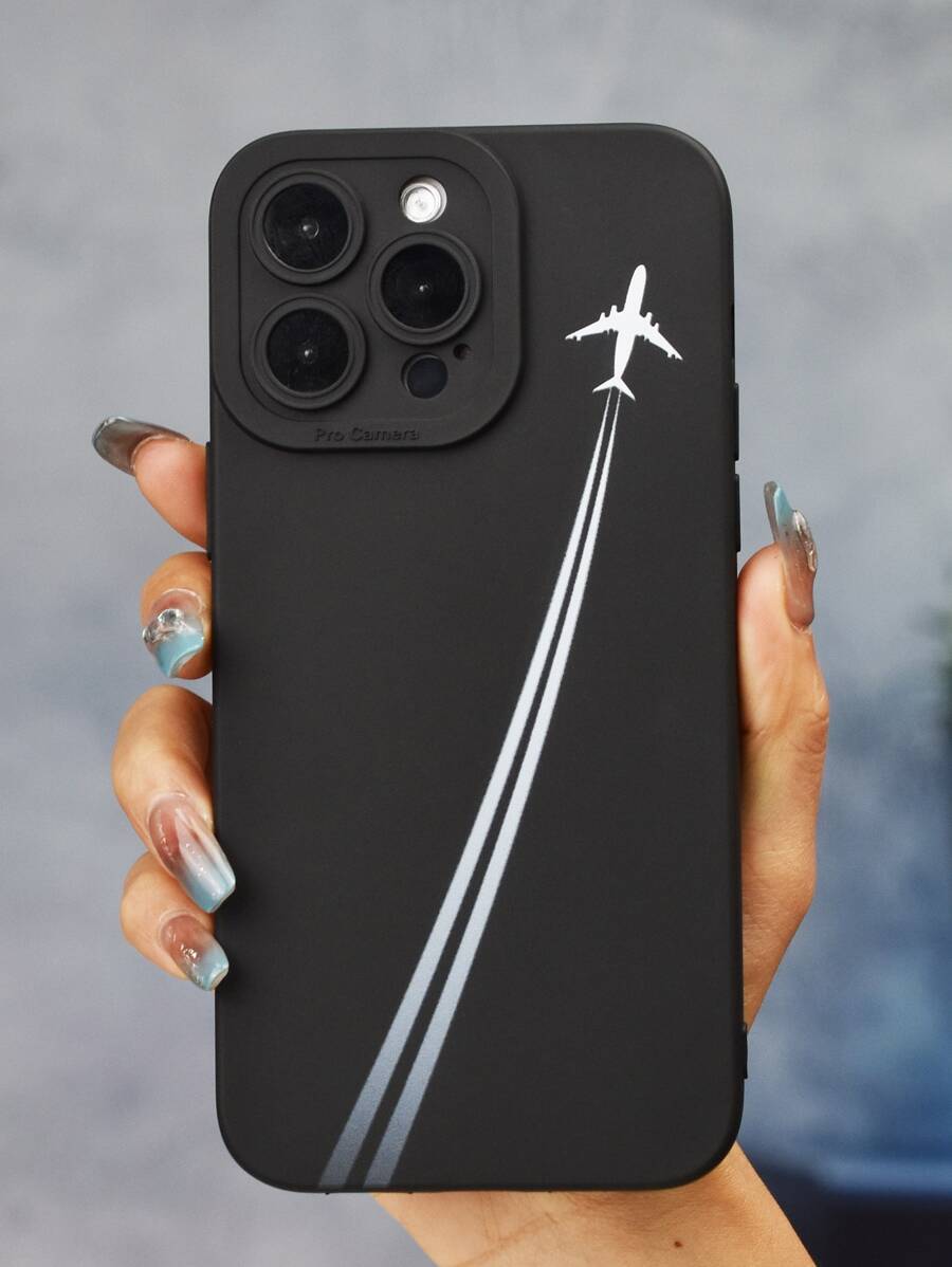 Airplane  Pattern Phone Case - Black and White - View 1