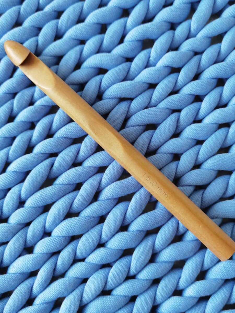 1pc Wooden Knitting Needle - Apricot - View 1