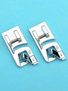 1pc Iron Alloy Sewing Machine Presser Foot - Silver - View 2