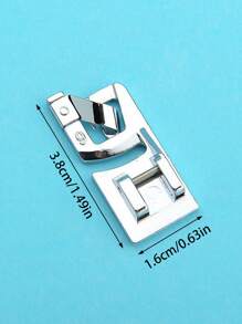 1pc Iron Alloy Sewing Machine Presser Foot - Silver - View 4