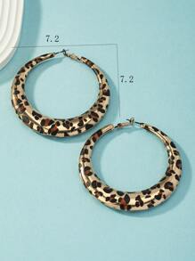 1 对女士畅销镂空吊饰超大印花珐琅日常佩戴耳环