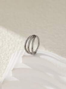 極簡多層鼻環 - 銀色 - 查看 3