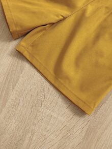 SHEIN Toddler Boys Tropical & Tiger Print Shirt & Shorts Without Tee - Multicolor - View 4