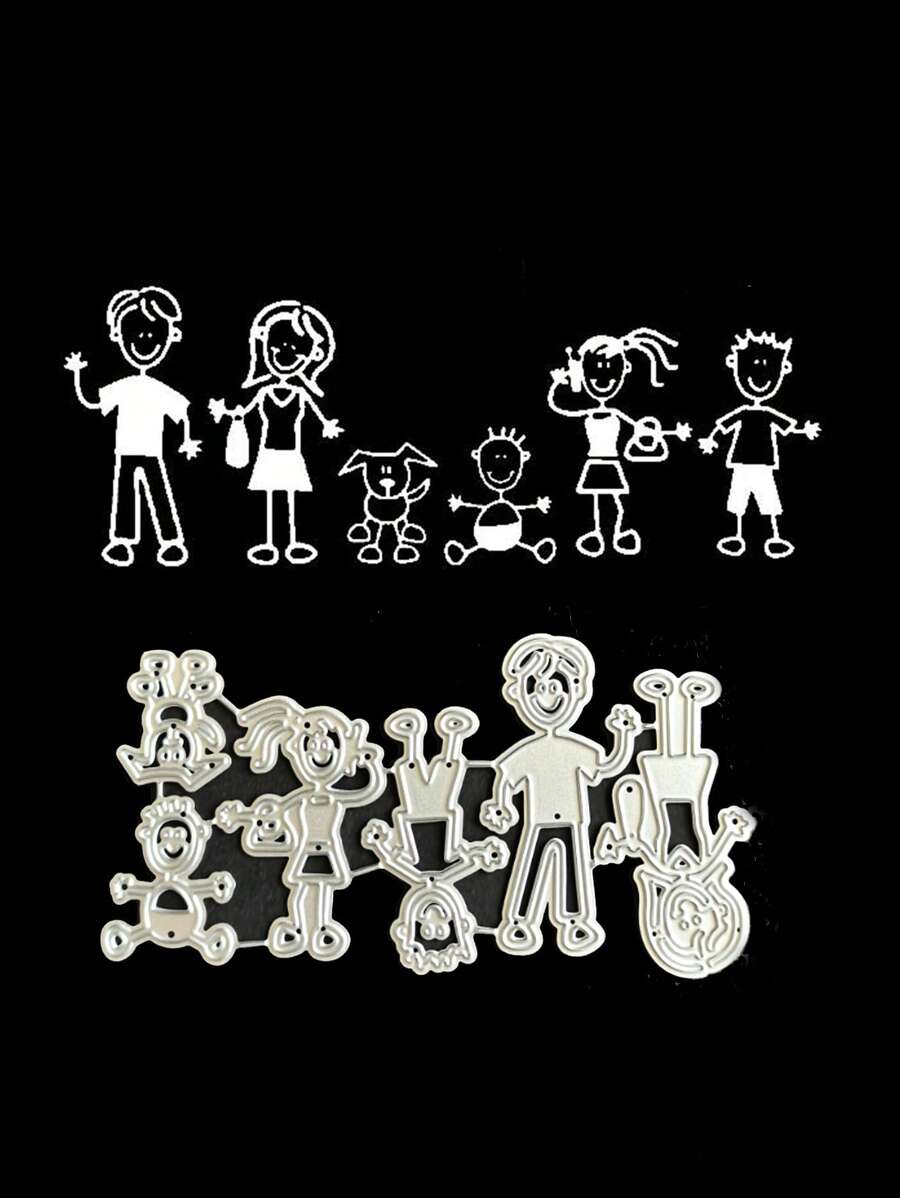 1 Thép Carbon Cắt Chết, Hiện Đại Hình Thiết Kế DIY Khắc Stencil Thủ Công Chết Cho Gia Đình - Bạc - Xem 1