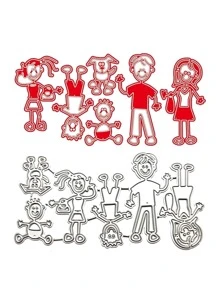 1 Thép Carbon Cắt Chết, Hiện Đại Hình Thiết Kế DIY Khắc Stencil Thủ Công Chết Cho Gia Đình - Bạc - Xem 3