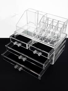 1 pieza Caja de almacenamiento transparente Maquillaje - transparente - Ver 3