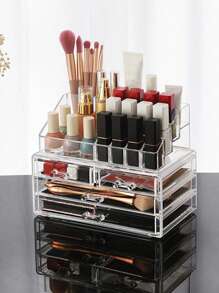 1 pieza Caja de almacenamiento transparente Maquillaje - transparente - Ver 5