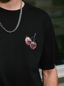 Áo thun & Áo lót Nam Slogan Giải trí - màu đen - Xem 3