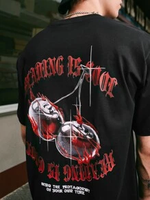 Áo thun & Áo lót Nam Slogan Giải trí - màu đen - Xem 6