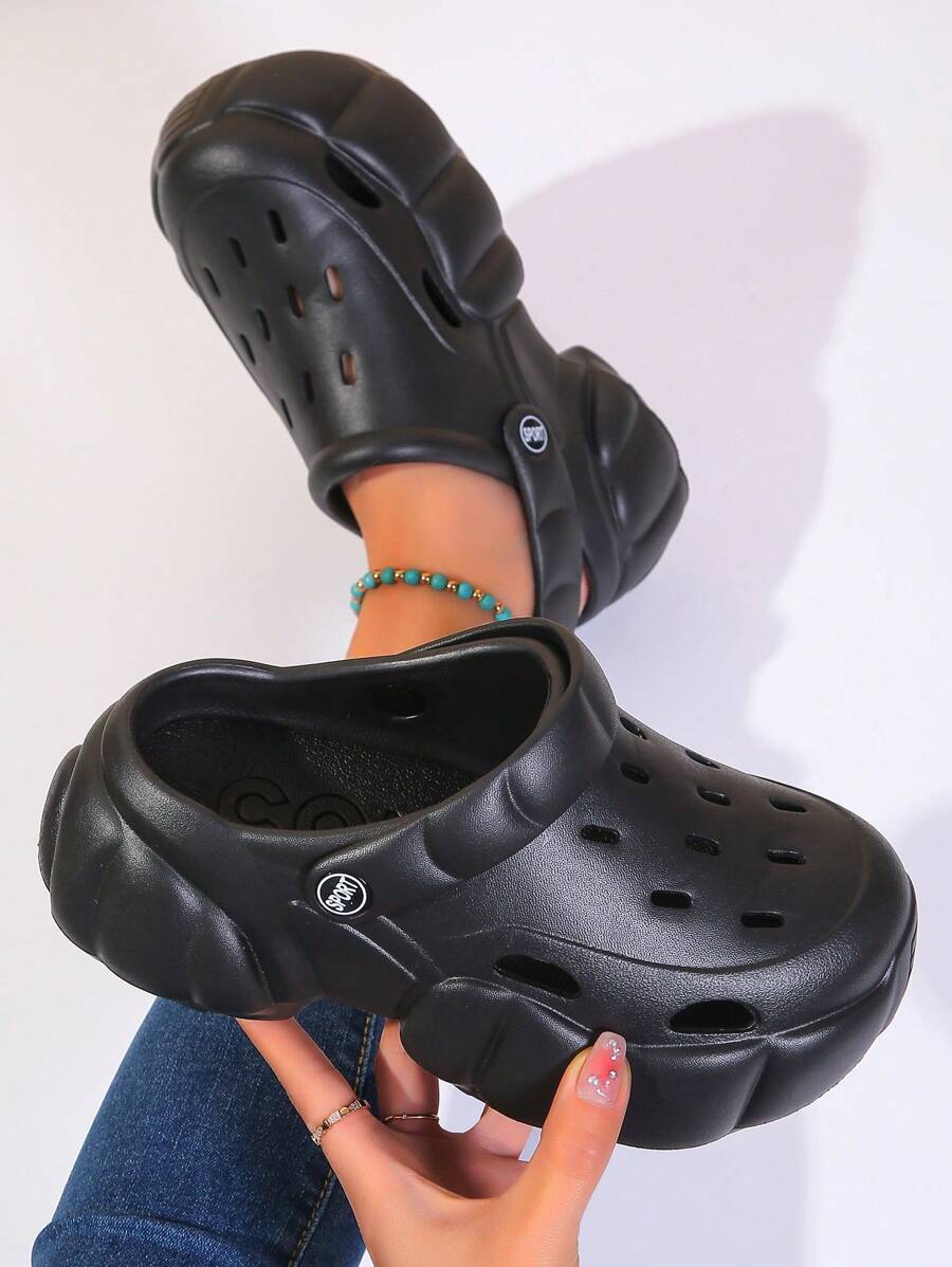 Guốc rỗng cho nữ, Guốc có lỗ thông hơi EVA ngoài trời thể thao - màu đen - Xem 1