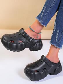 Guốc rỗng cho nữ, Guốc có lỗ thông hơi EVA ngoài trời thể thao - màu đen - Xem 4