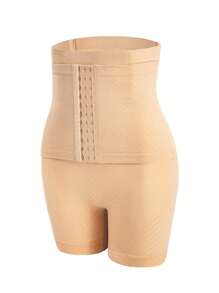 1入組女士鉤眼扣可調節休閒束腰帶適用於日常 - 杏色 - 查看 5