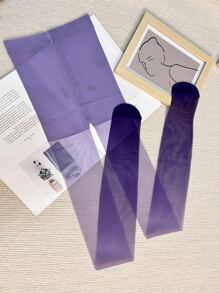 1 đôi quần tất nữ màu ombre thời trang cho cuộc sống hàng ngày - Màu tím - Xem 3