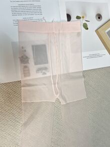 1雙女士漸層時尚褲襪適用於日常 - 粉色 - 查看 6