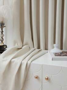 素色1片遮光窗簾 - 白色 - 查看 7