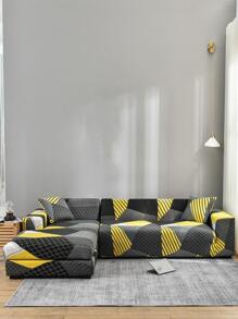 1件奶絲印花沙發套+1個42*42cm枕頭套 - 彩色 - 查看 2