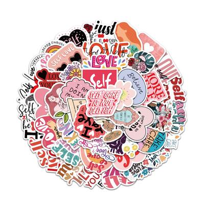 50入組標語圖形什錦貼紙創意多用途貼紙適用於DIY工藝品裝飾品手帳