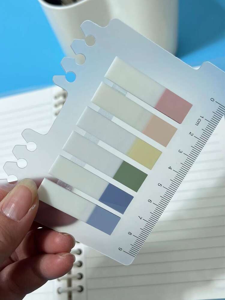 1pc Mixed Color Sticky Index Tab, Simple Multi-purpose Index Tab For Page Marking Classify File - Pink - View 1