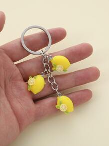 檸檬墜飾鑰匙圈 - 彩色 - 查看 1