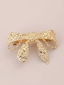 1 Kẹp Tóc Họa Tiết Nơ Trang Trí Thời Trang Cho Nữ - Vàng - Xem 3