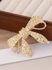 1 Kẹp Tóc Họa Tiết Nơ Trang Trí Thời Trang Cho Nữ - Vàng - Xem 1