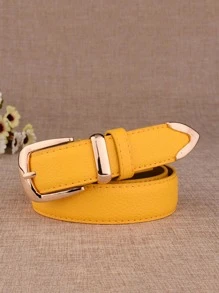 COOLERFIRE 1 Nữ Vải Dập Nổi Thời Trang Đa Năng Khóa Kim Loại Thắt Lưng Cho Cuộc Sống Hàng Ngày - Màu vàng - Xem 1