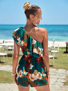 SHEIN VCAY Áo liền quần nữ phân lớp Nhiệt đới Boho - Nhiều màu - Xem 2