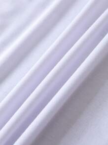 SHEIN EZwear 汽車和字母圖案T恤 - 白色 - 查看 4