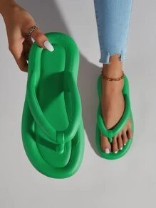 Dép xỏ ngón nữ xỏ ngón, Dép xỏ ngón EVA màu xanh thời trang - màu xanh lá - Xem 1