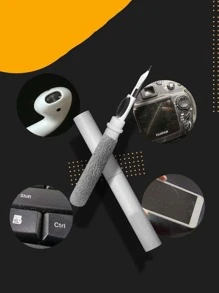 1pc Multifunction Cleaning Brush, Wireless Earphone Brush, For Digital Product,Kitchen,Bathroom,Home,Household Supplies - White - View 5